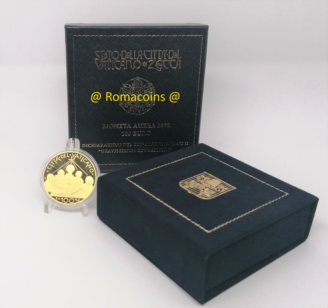 100_Euro_Vaticano_2022_Oro_Proof_Fondo_Specchio_Romacoins