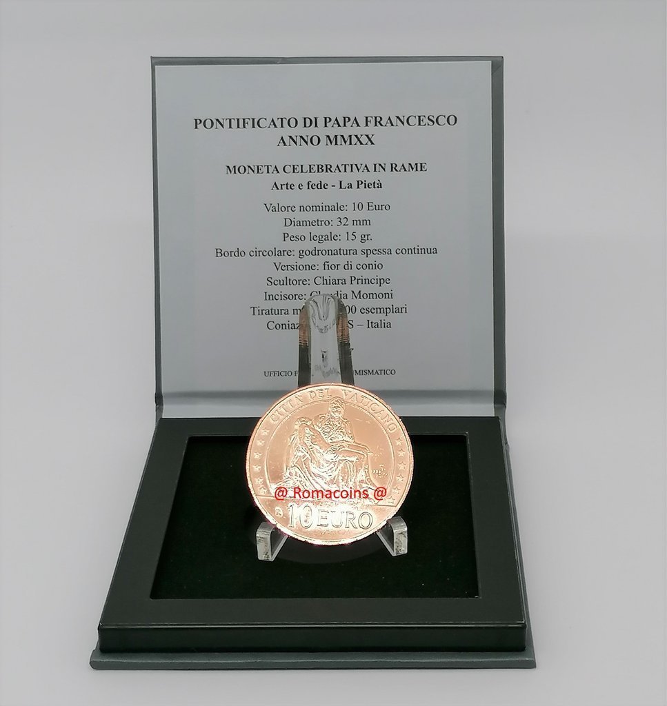 10_Euro_Coin_Vatican_2020_Michelangelos_Pieta_in_Copper_Romacoins