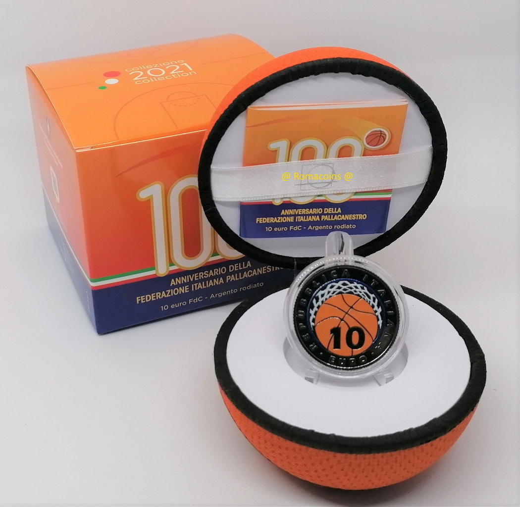 10_Euro_Italia_2021_100_Anni_Pallacanestro_Basket_Fip_Fdc