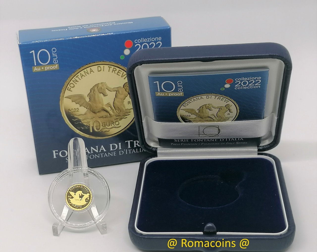 10_Euro_Italia_2022_Fontana_di_Trevi_Oro_Proof_Fs_Romacoins