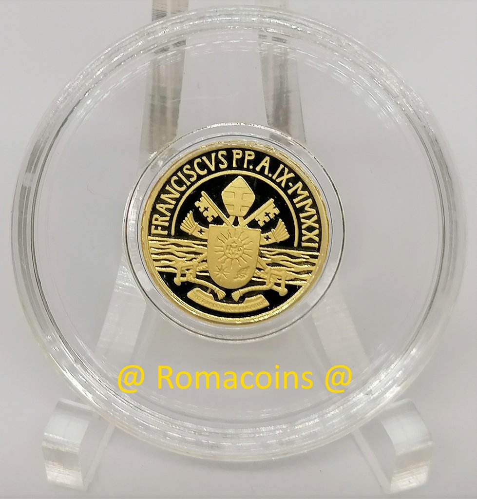 10_Euros_Vatican_2021_Or_Be_Proof_Belle_epreuve_Bapteme