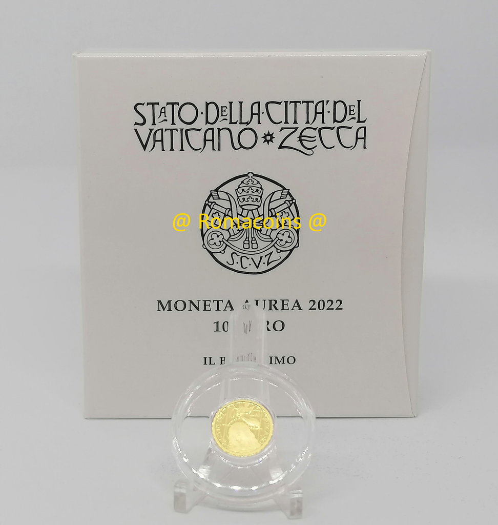 10_Euros_Vatican_2022_Or_Be_Proof_Belle_epreuve_Bapteme