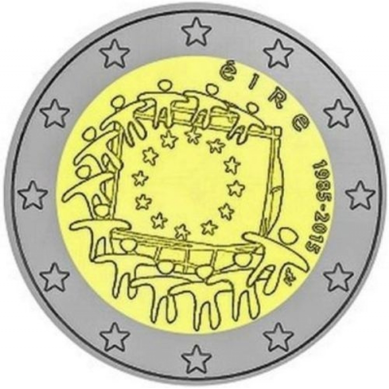 2-Euro-Irlanda-2015-30-Anni-Bandiera-Romacoins