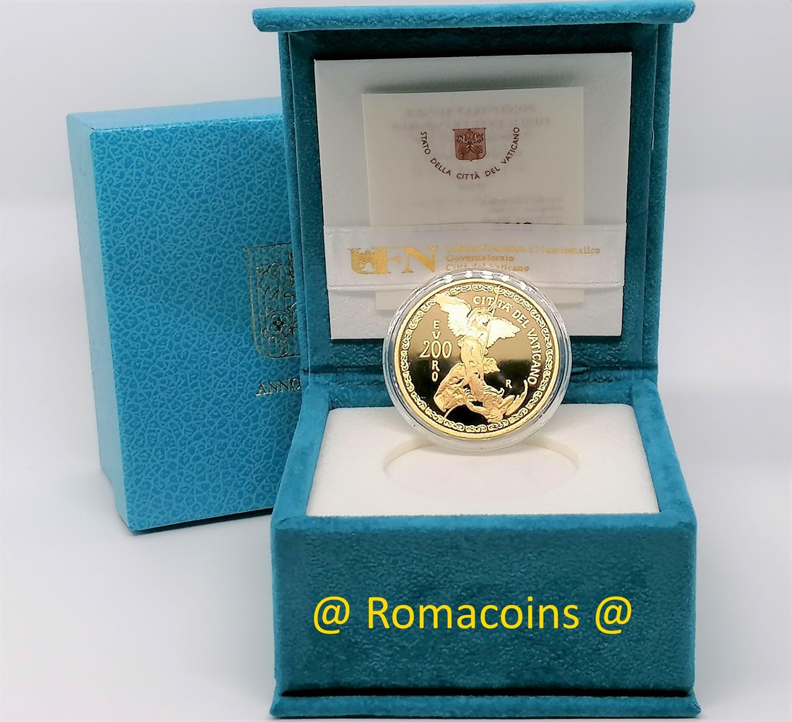200_Euro_Vaticano_2019_Oro_Fondo_Specchio_Proof