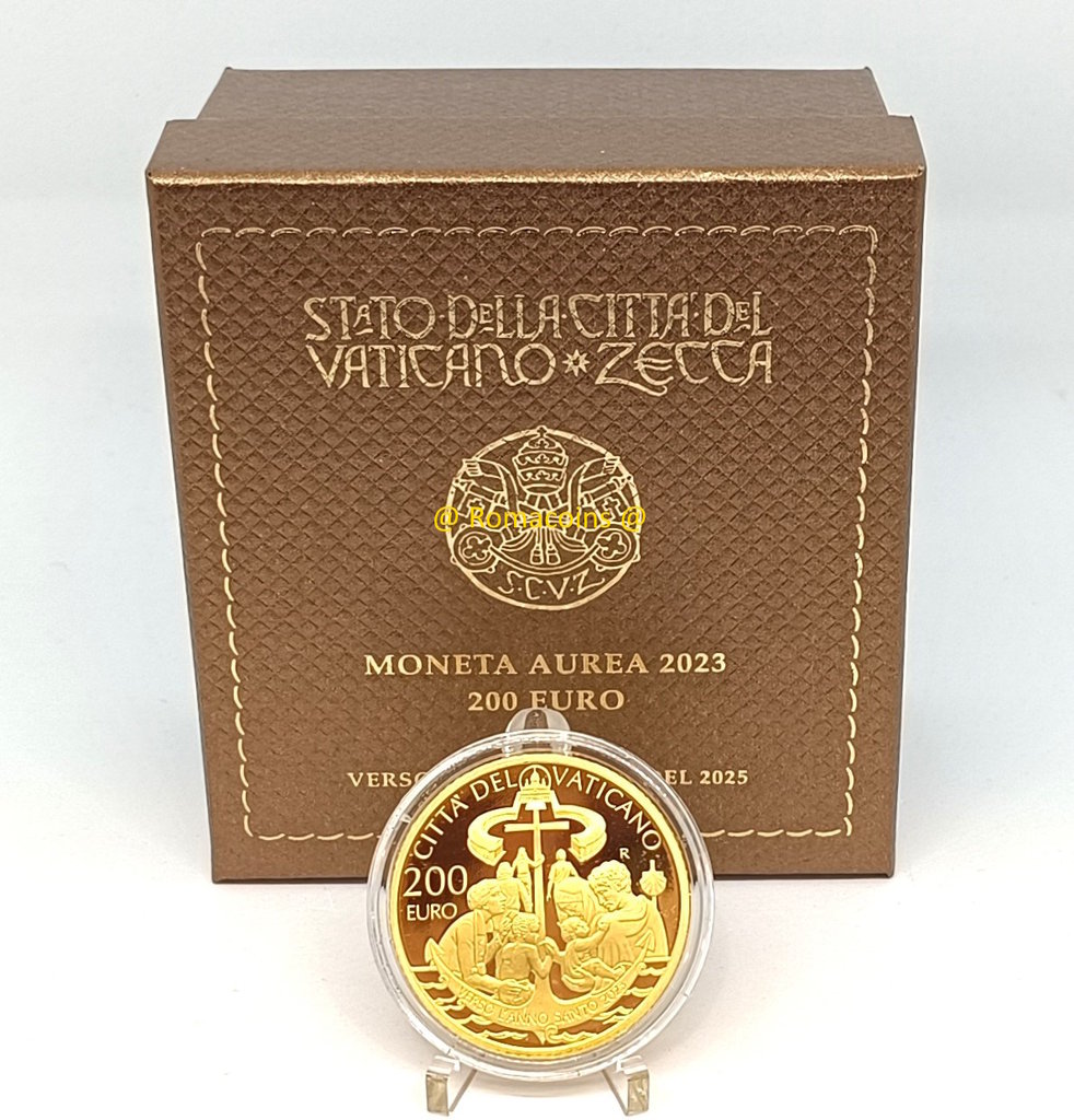 200_Euro_Vaticano_2023_Oro_Fondo_Specchio_Proof