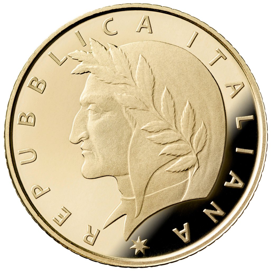 20_Euro_Italien_2021_Dante_Alighieri_Goldmuenze_Polierte_Platte