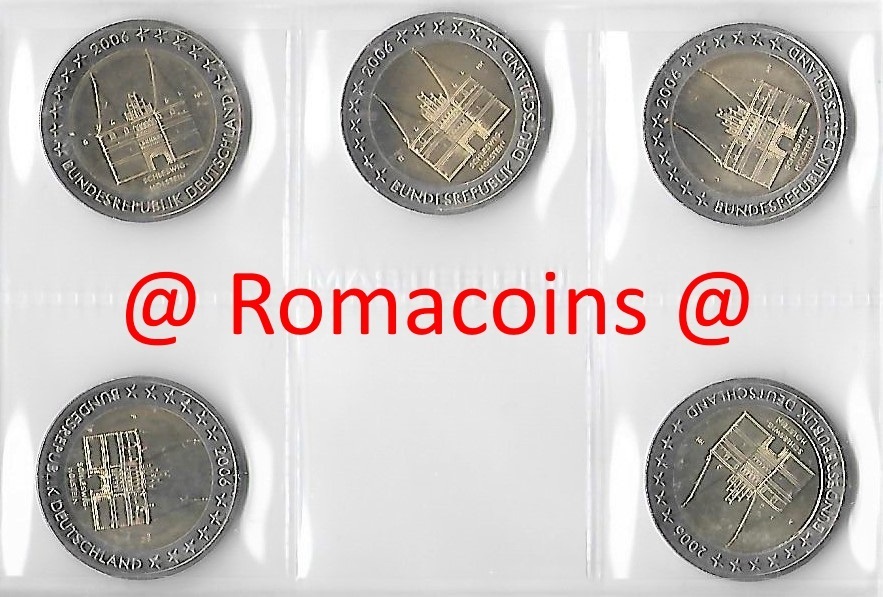 2_Euro_Commemorative_Coins_Germany_2006_5_Mints_Holstein_Romacoins