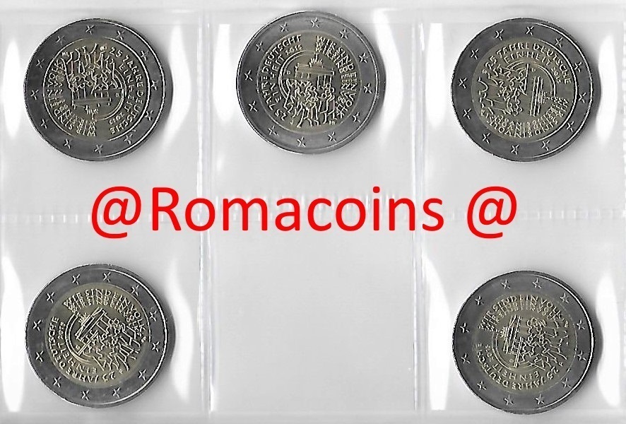 2_Euro_Commemorative_Coins_Germany_2015_Riunification_5_Mints_1
