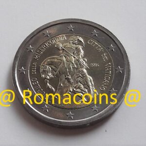 2 Euro Comemorativo Vaticano 2016 Misericordia sem carteira