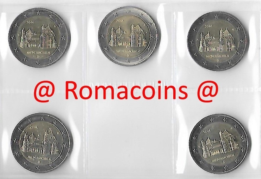 2_Euro_Commemorativi_Germania_2014_Niedersachsen_5_Zecche_Rom