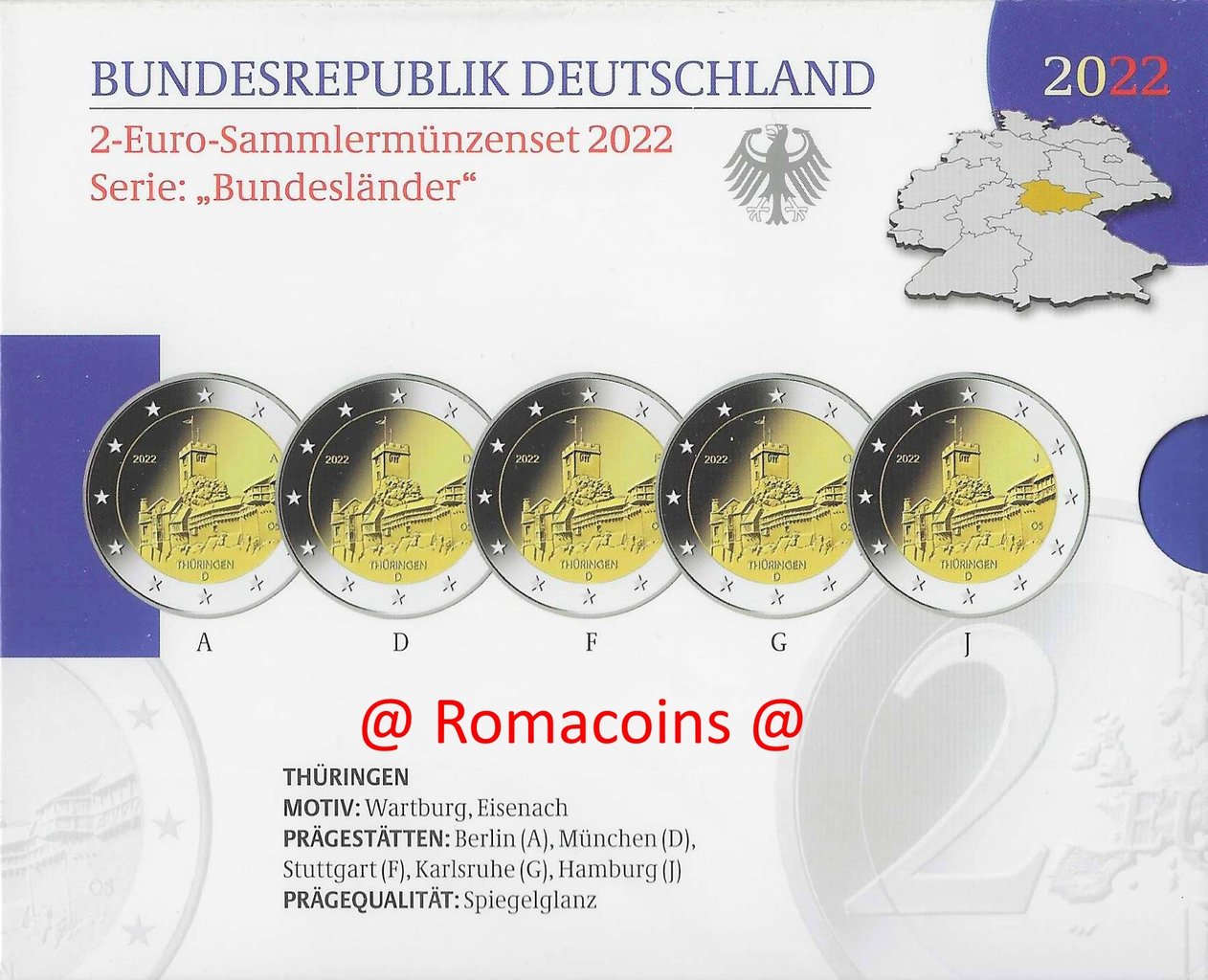 2_Euro_Commemorativi_Germania_2022_5_Zecche_Proof