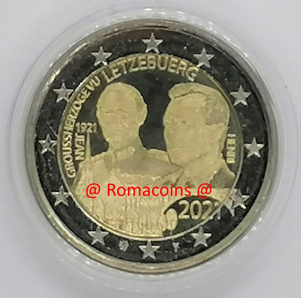 2_Euro_Commemorativi_Lussemburgo_2021_100_Anni_Granduca_Ologr.
