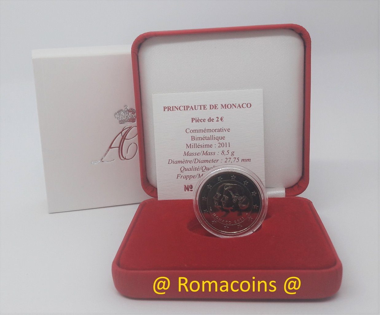 2_Euro_Commemorativi_Monaco_2011_Matrimonio_Fdc