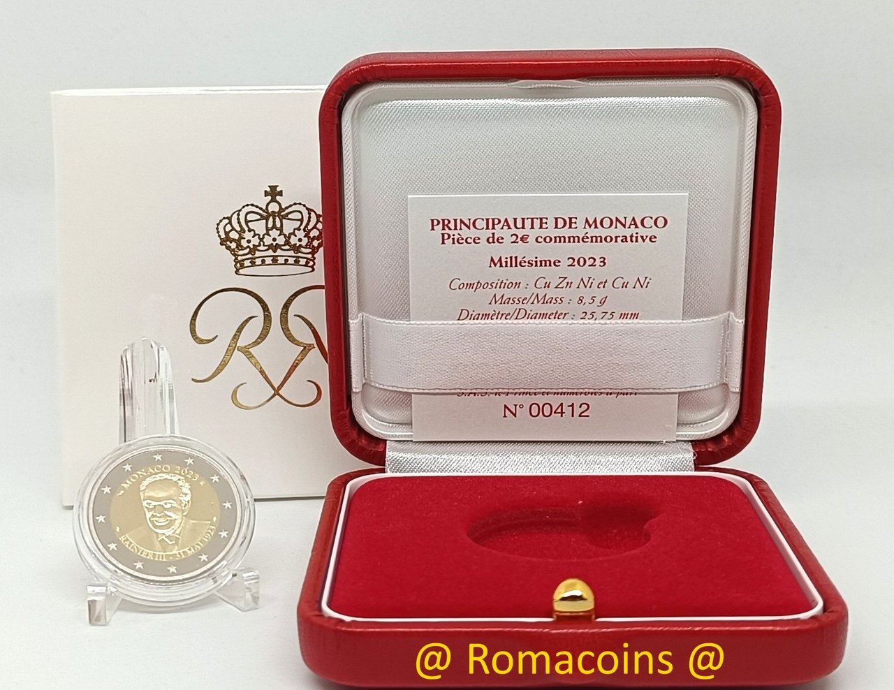 2_Euro_Commemorativi_Monaco_2023_Principe_Ranieri_III