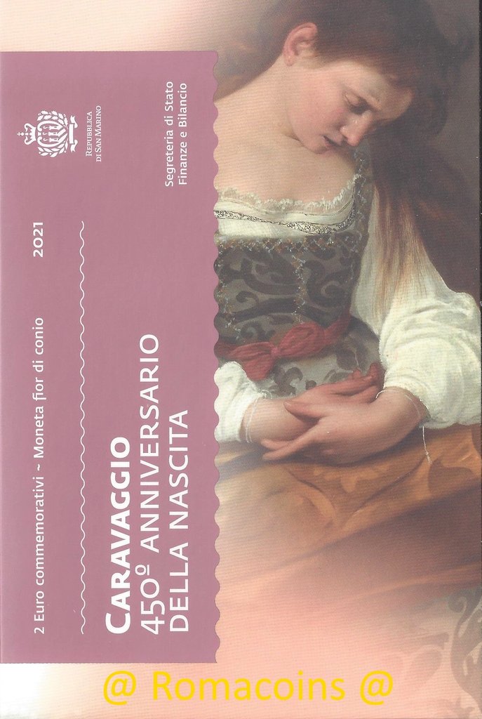 2_Euro_Commemorativi_San_Marino_2021_Caravaggio_Fdc_Romacoins