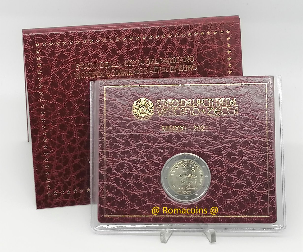 2_Euro_Commemorativi_Vaticano_2021_Dante_Alighieri_Fdc