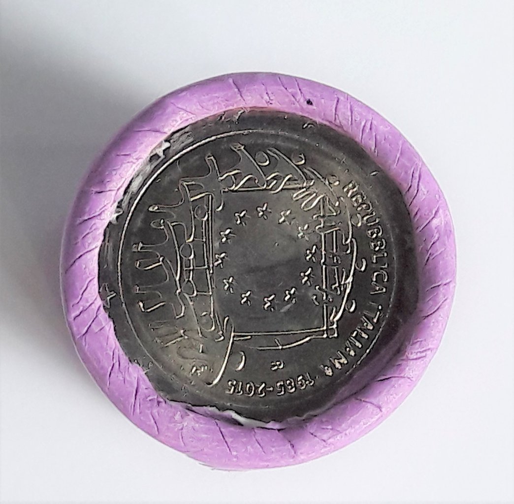 2_Euro_Italia_2015_Bandiera_30_Anni_Rotolino