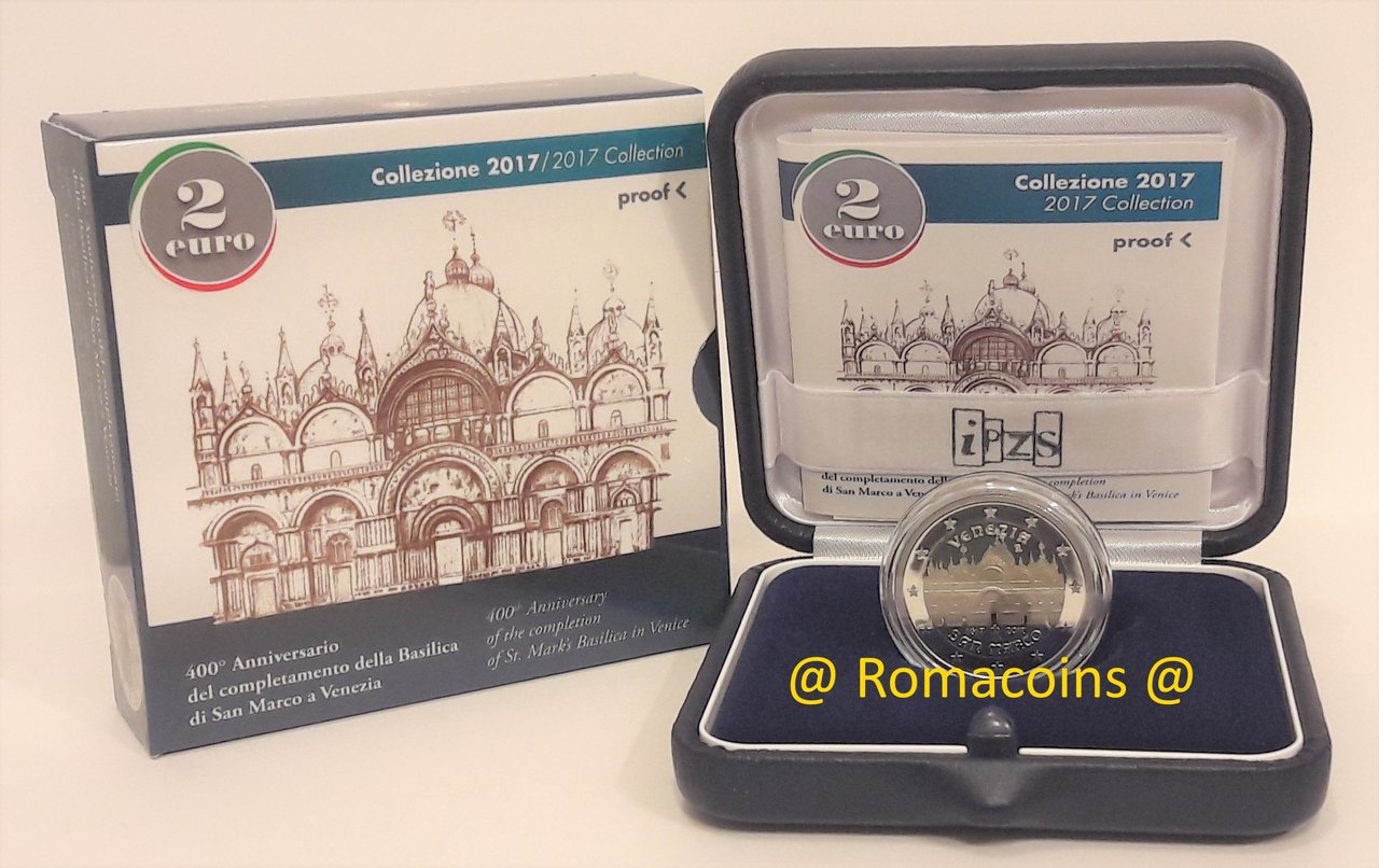 2_Euro_Italia_2017_Proof_Basilica_di_San_Marco_Romacoins