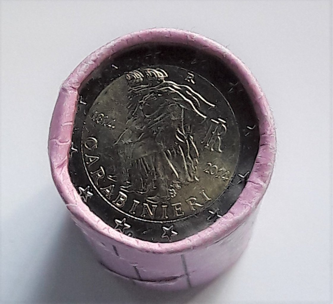 2_Euro_Italien_2014_Arma_Carabinieri_Muenzrolle