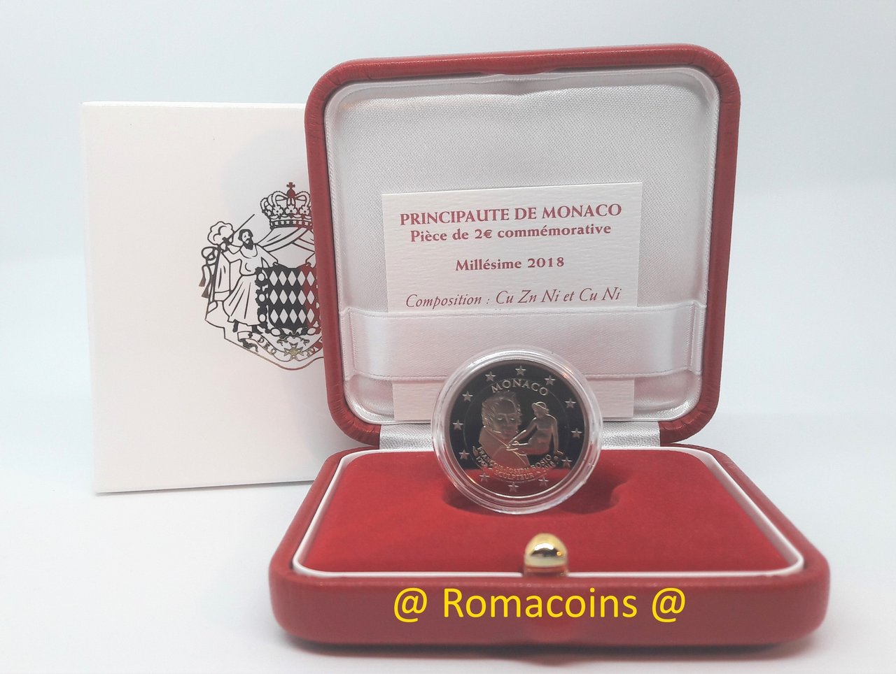 2_Euro_Sondermuenze_Monaco_2018_Bosio_PP_Polierte_Platte_Be_Romacoins