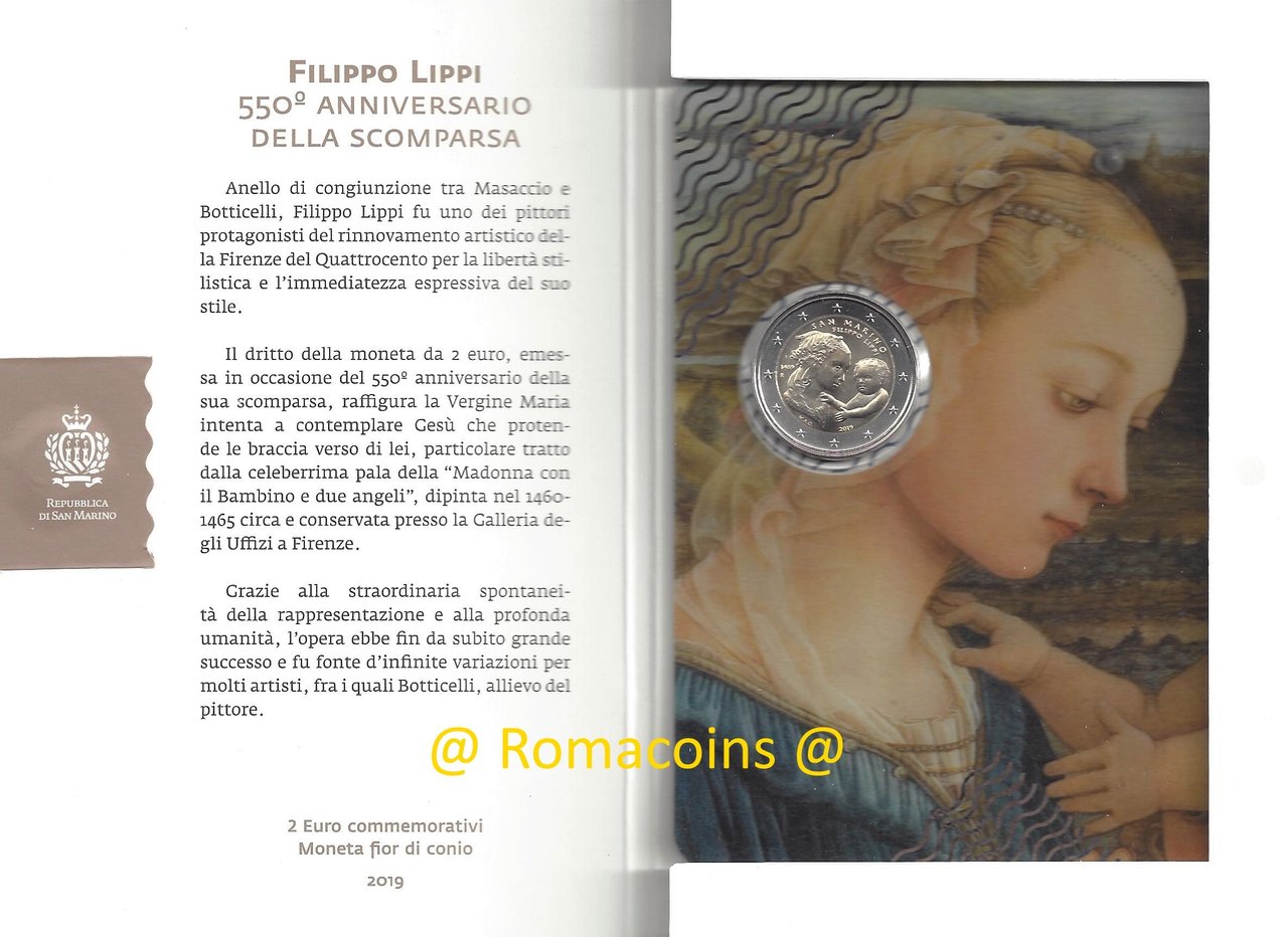 2_Euro_Sondermuenze_San_Marino_2019_Filippo_Lippi