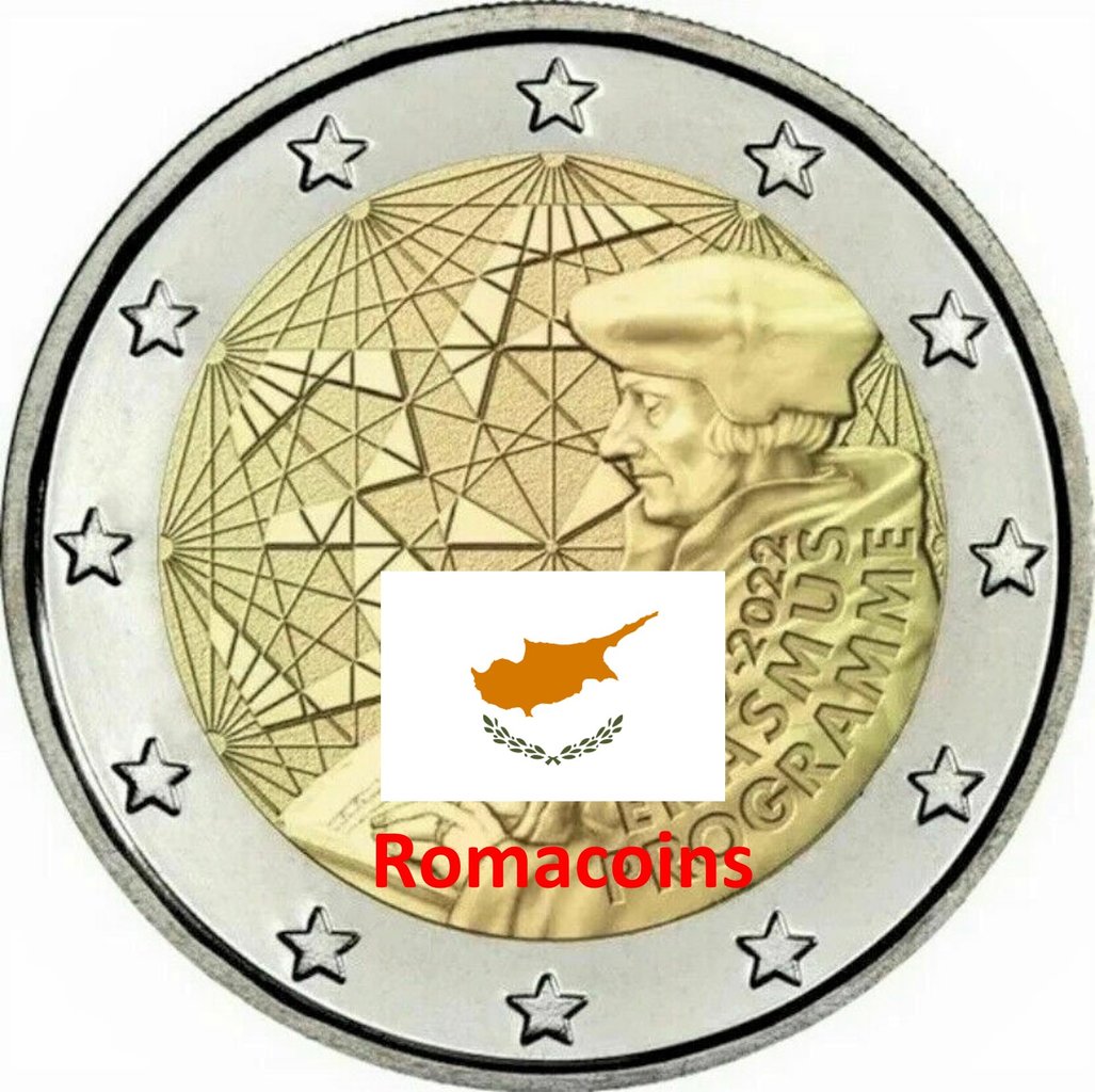 2_Euro_Sondermuenze_Zypern_2022_Erasmus_Unc