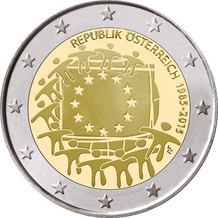 2_Euros_Autriche_2015_30_ans_drapeau_europeen_Romacoins