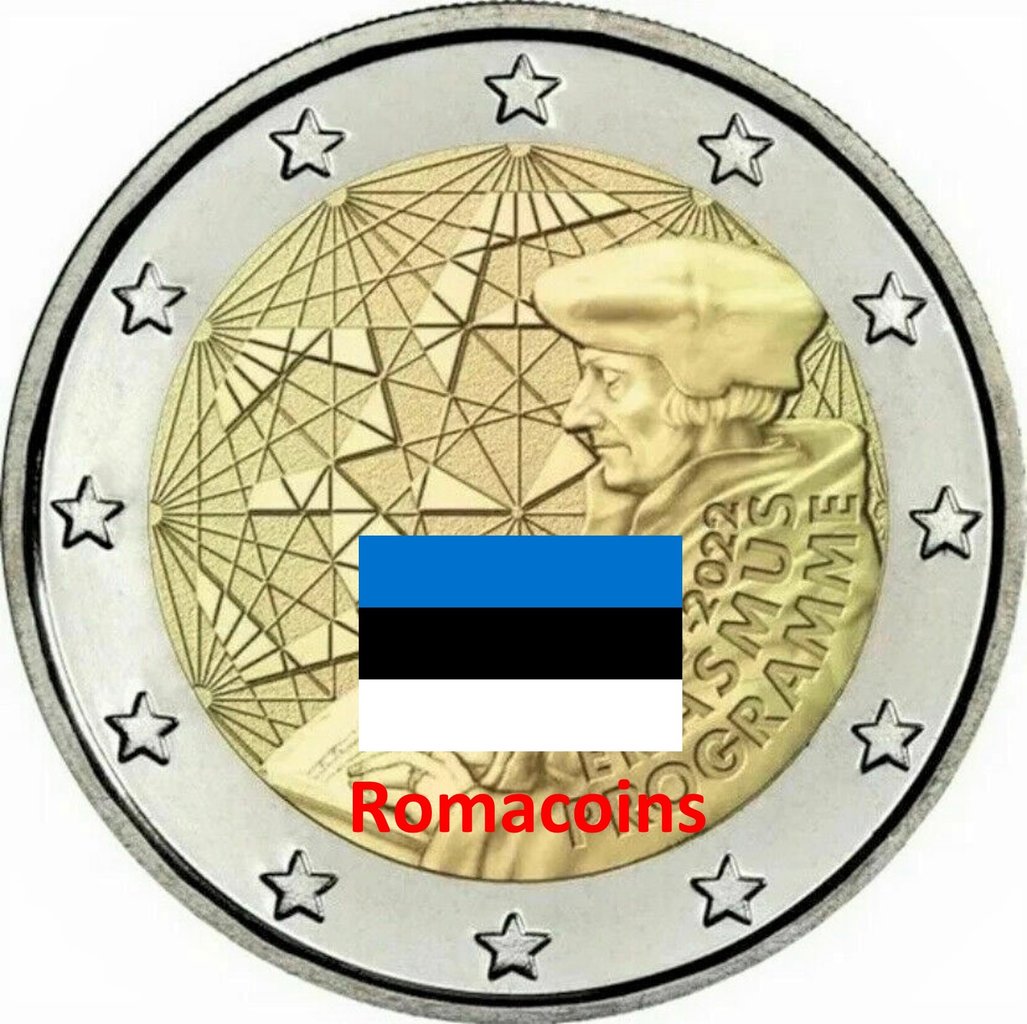 2_Euros_Commemorative_Estonie_2022_Erasmus_Unc