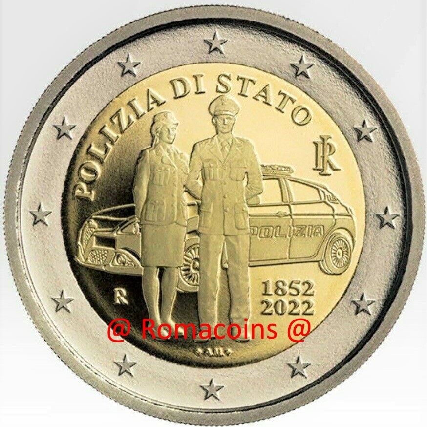 2_Euros_Commemorative_Italie_2022_Police_italienne