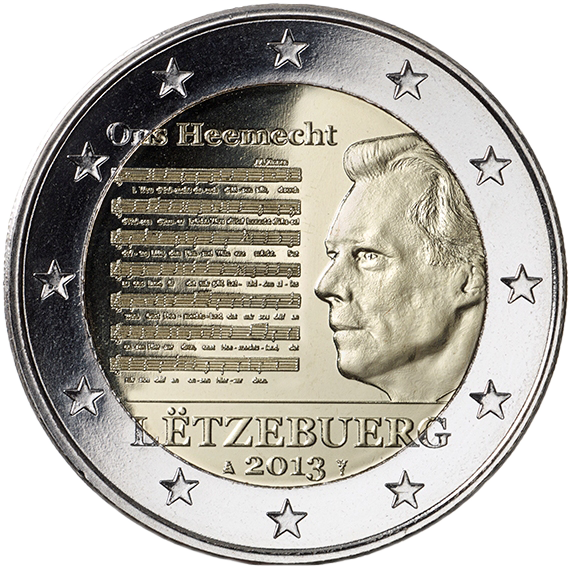2 Euro Commemorative Coin – Luxembourg 2009 – 10 Years Of EMU – UNC Bi-Metallic