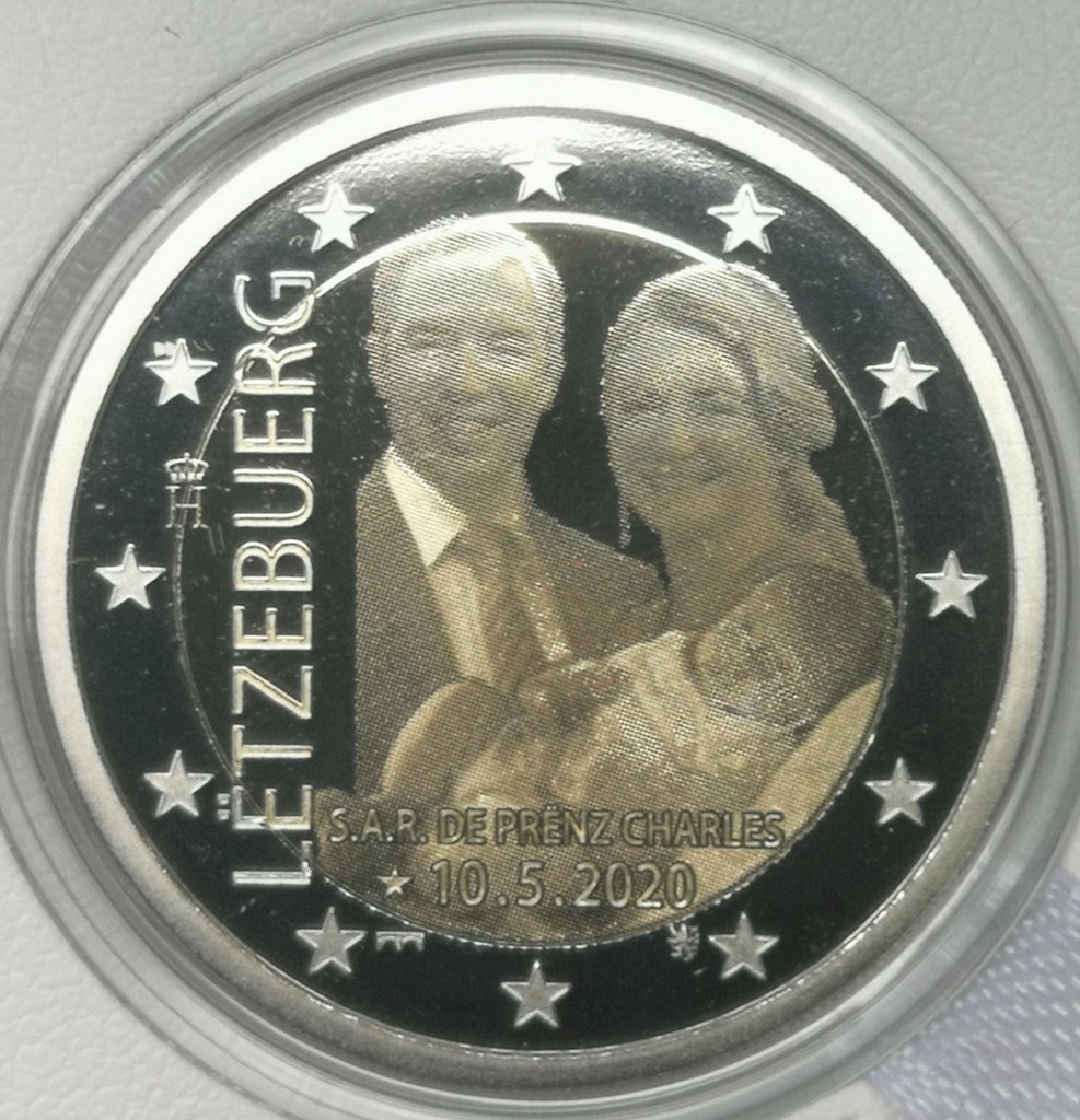 2_Euros_Commemorative_Luxembourg_2020_Prince_Charles_Hologramme