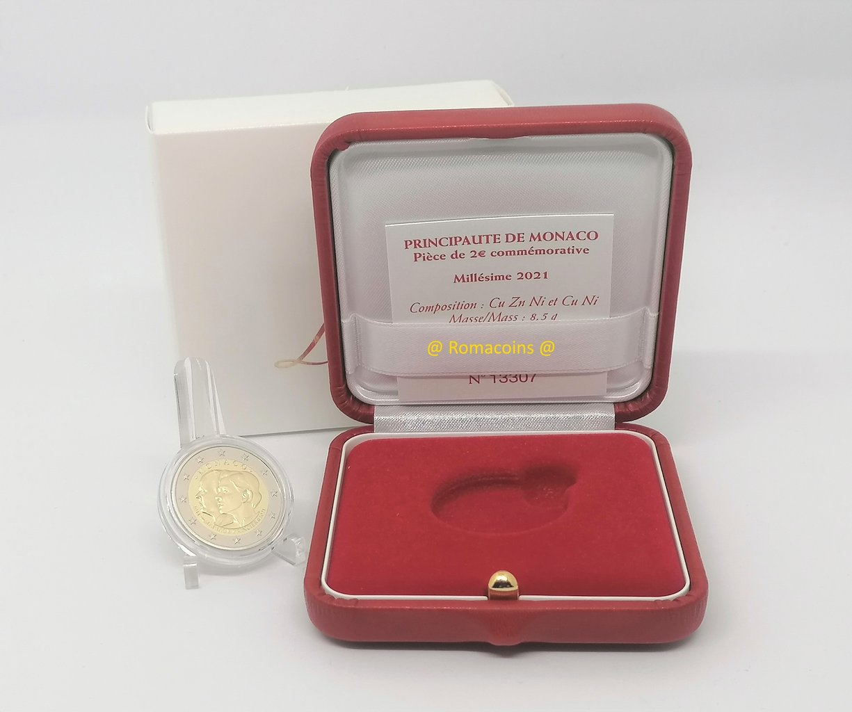 2_Euros_Commemorative_Monaco_2021_10_Ans_Mariage_Be