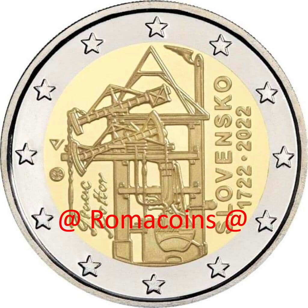 2_Euros_Commemorative_Slovaquie_2022_Machine_a_Vapeur_Romacoin