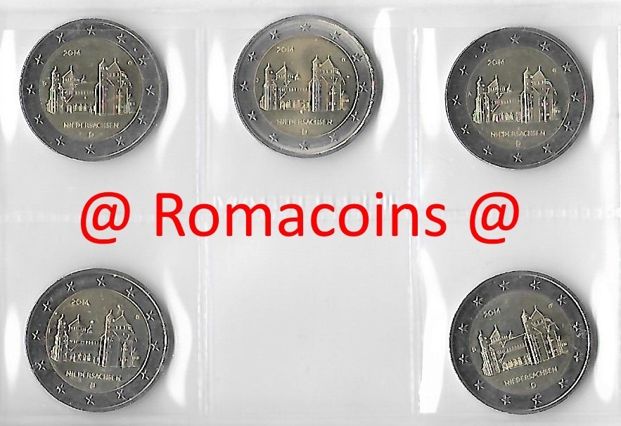 2_Euros_Conmemorativos_Alemania_2014_Niedersachsen_5_Cecas_ADFGJ