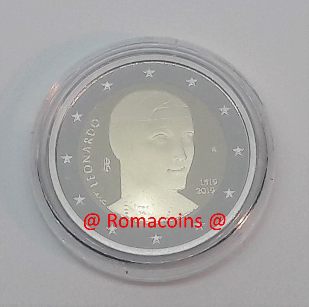 2_Euros_Conmemorativos_Italia_2019_Leonardo_Da_Vinci_Proof