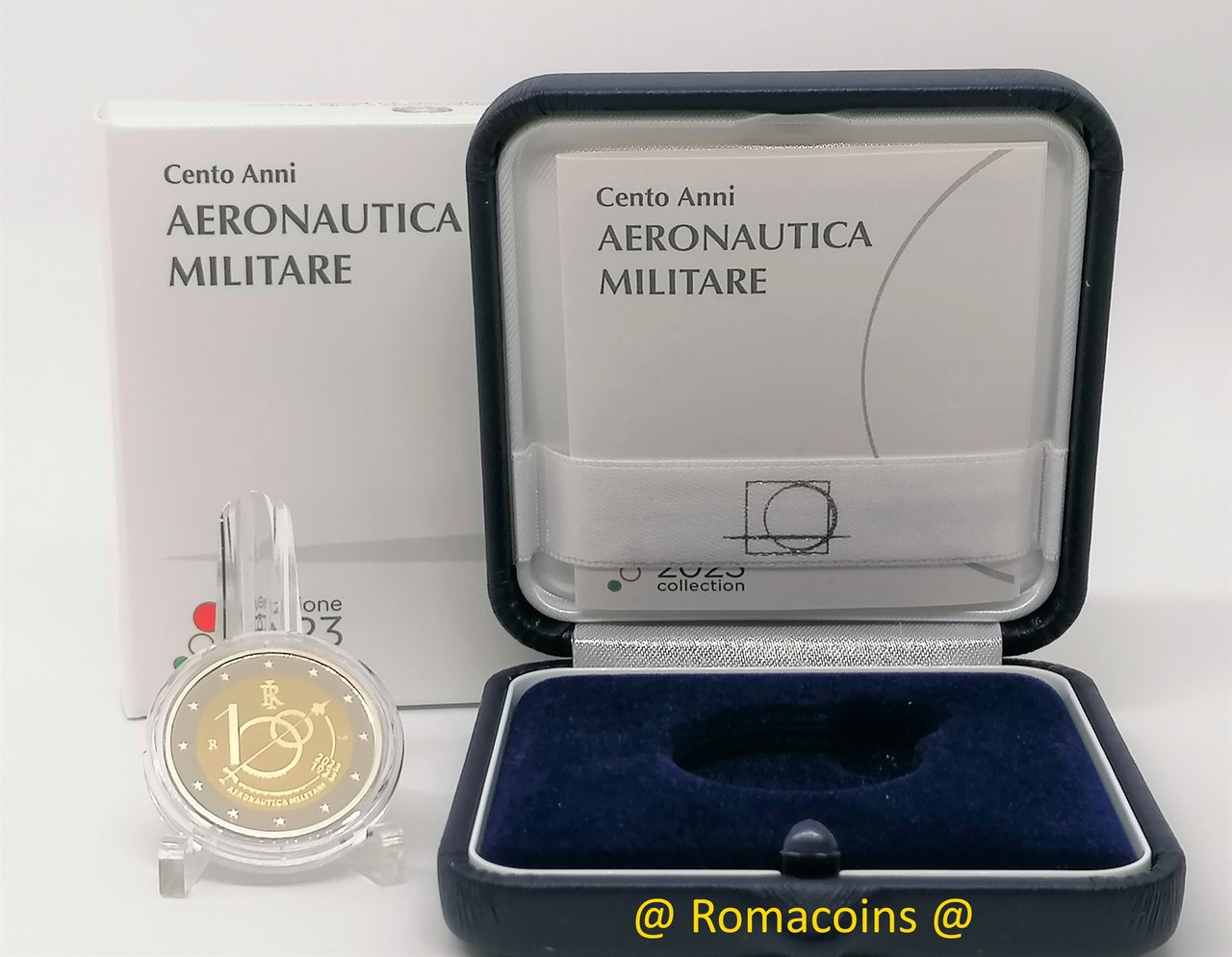 2_Euros_Conmemorativos_Italia_2023_Aviacion_Militar_Proof