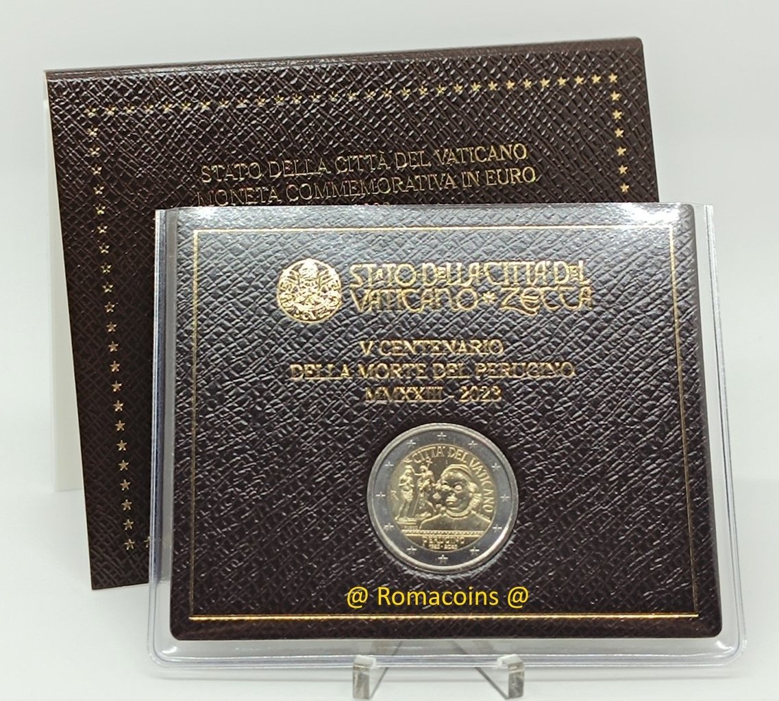 2_Euros_Conmemorativos_Vaticano_2023_Perugino_Fdc_Romacoins