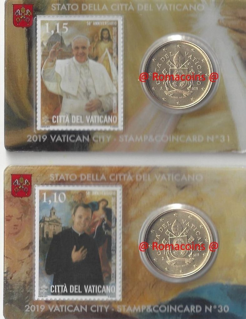 2_Vatikan_Coincard_50_cent_Jahr_2019_Papst_Franziskus