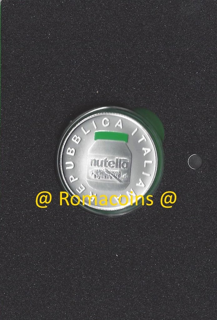 5_Euro_2021_Nutella_Italy_Silver_Coin_Bu_Jar_Cap_Green