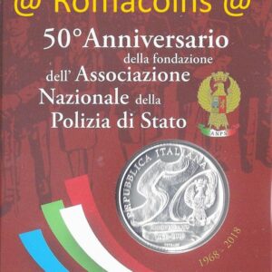 5 Euro Argento Italia 2018 Polizia di Stato in Blister Fdc