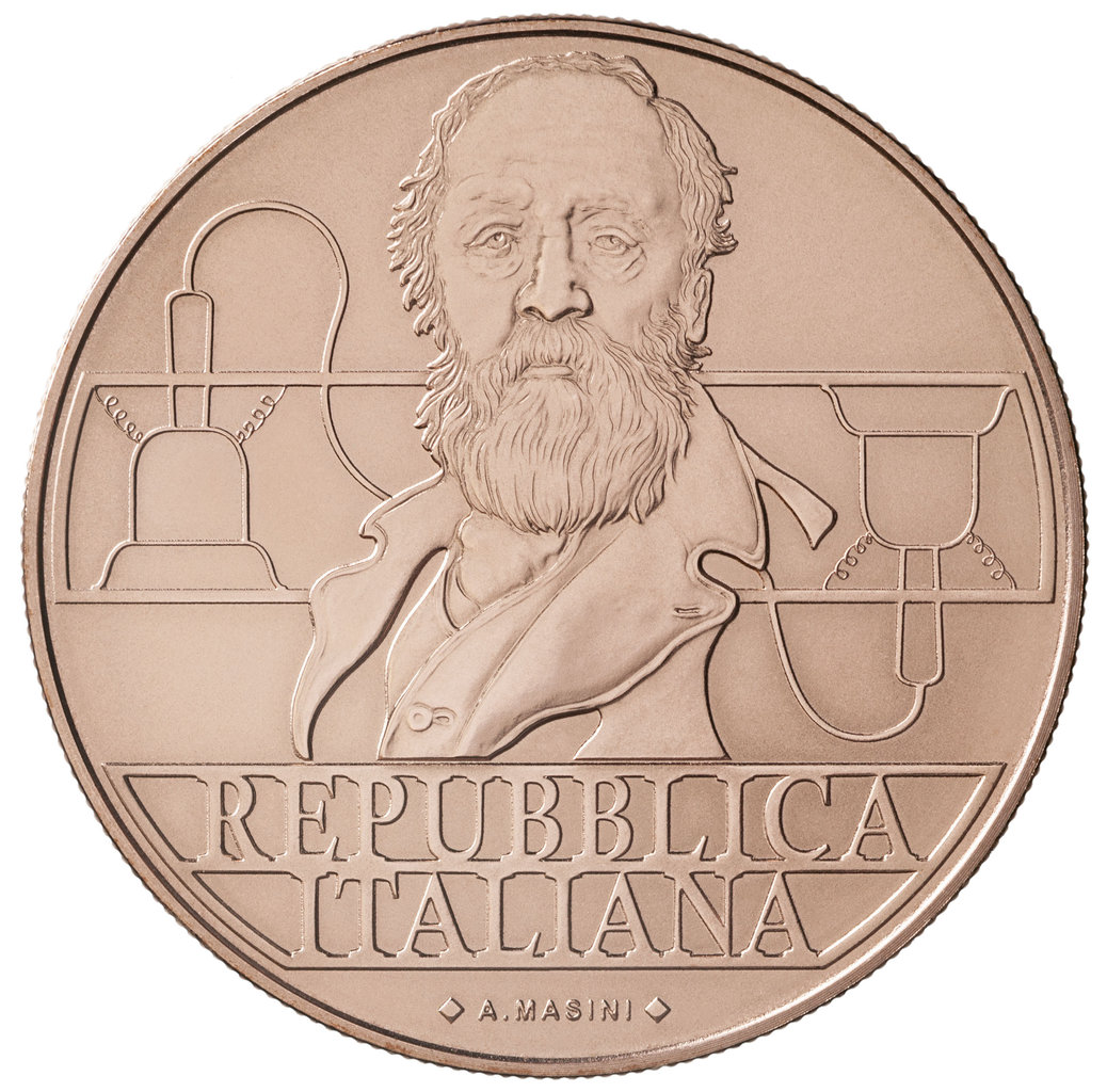 5_Euro_Coin_Italy_2021_Antonio_Meucci_in_Copper_Bu