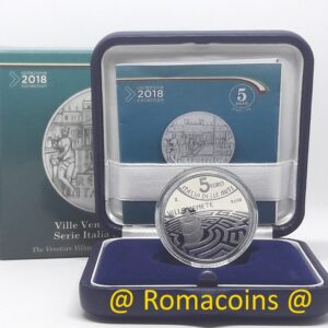 5 Euro Italia 2018 Ville Venete Italia delle Arti Argento Proof
