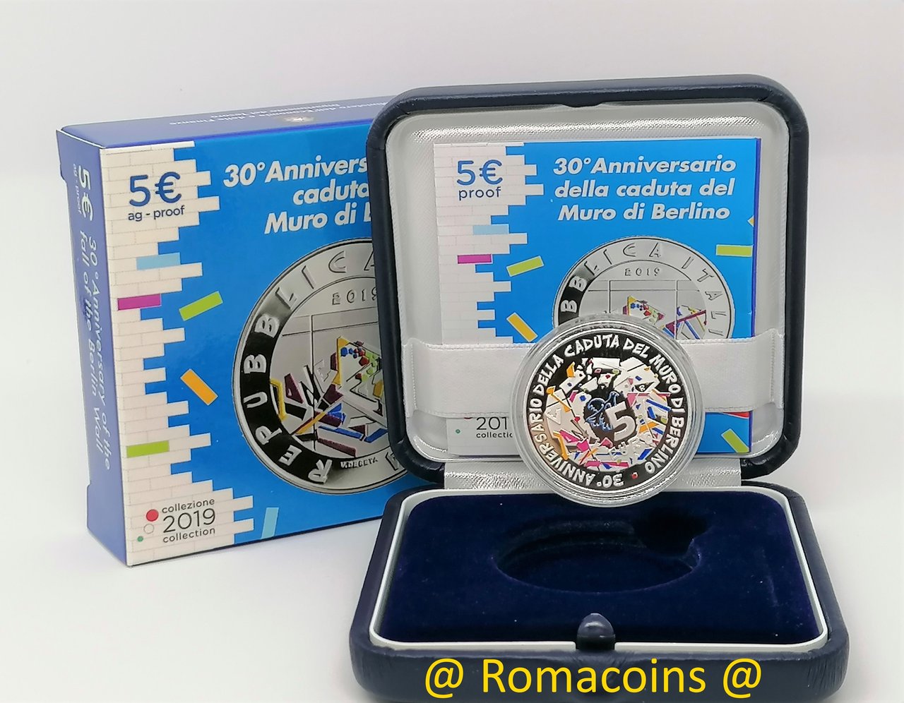 5_Euro_Italia_2019_Muro_di_Berlino_Argento_Proof