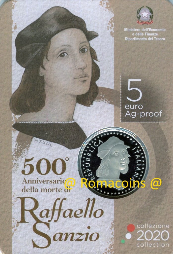 5_Euro_Italia_2020_Raffaello_Sanzio_Argento_Proof_Romacoins