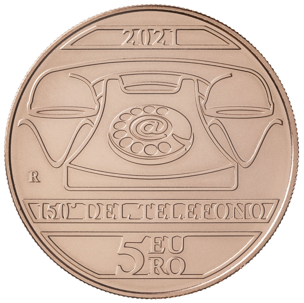 5_Euro_Italia_2021_Antonio_Meucci_Rame_Fdc