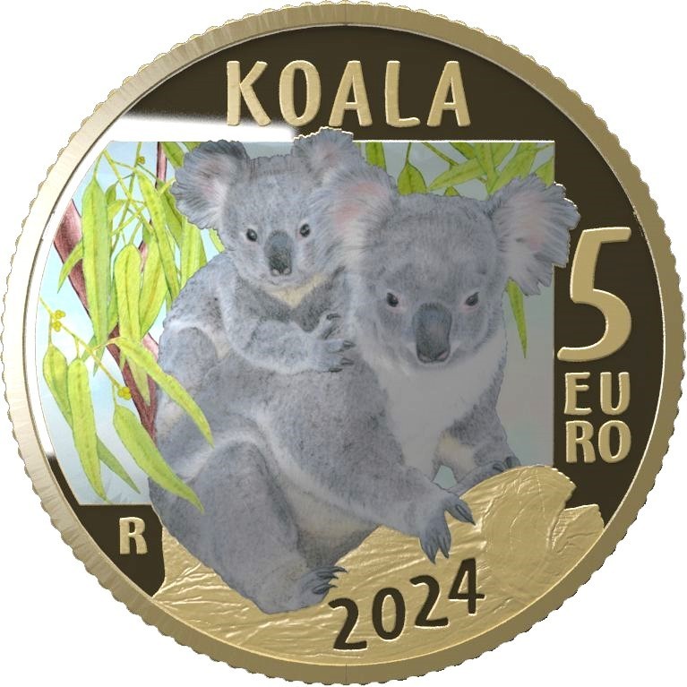5_Euro_Italia_2024_Koala_Moneta_Mondo_Sostenibile