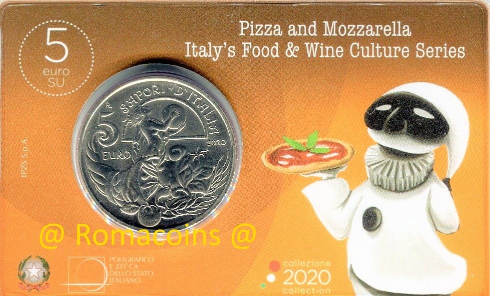 5_Euro_Italien_2020_Pizza_und_Mozzarella_Stempelglanz