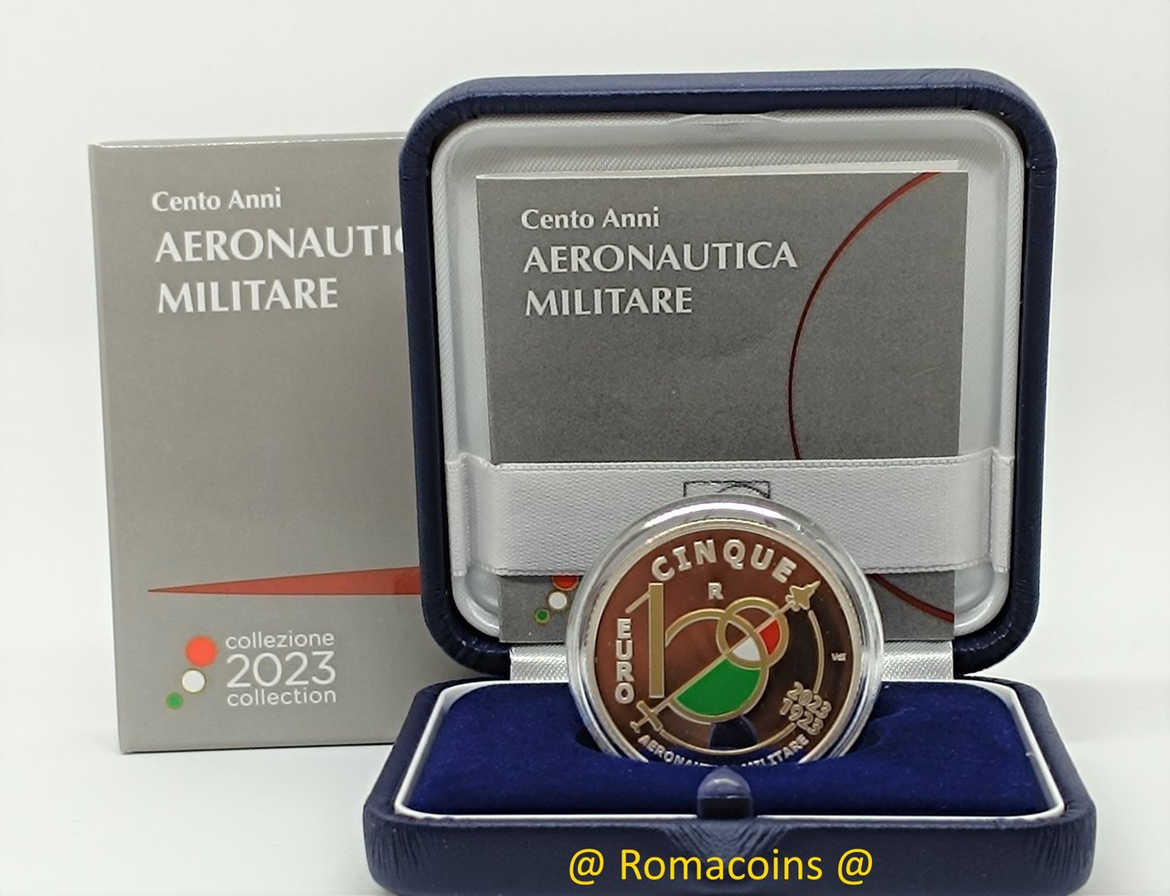 5_Euro_Italien_2023_Militaerische_Luftfahrt_Silber_PP