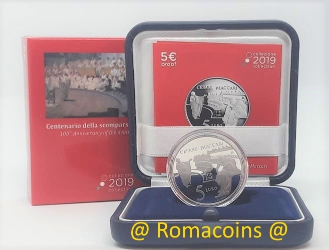 5_Euro_Italy_2019_100_Years_Death_Cesare_Maccari_Silver_Proof