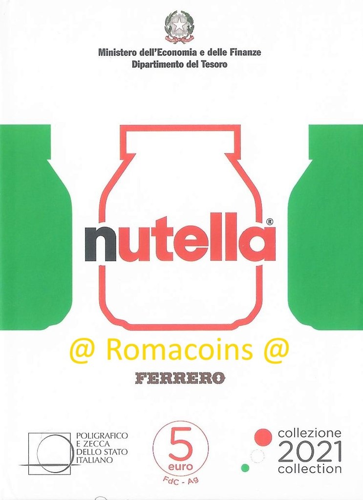 5_Euro_Nutella_2021_Italia_Argento_Fdc_Tappo_Verde